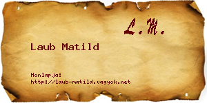 Laub Matild névjegykártya